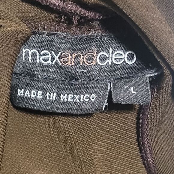 Brown Deep V Neck With Rouched Waist - Picture 3 of 3